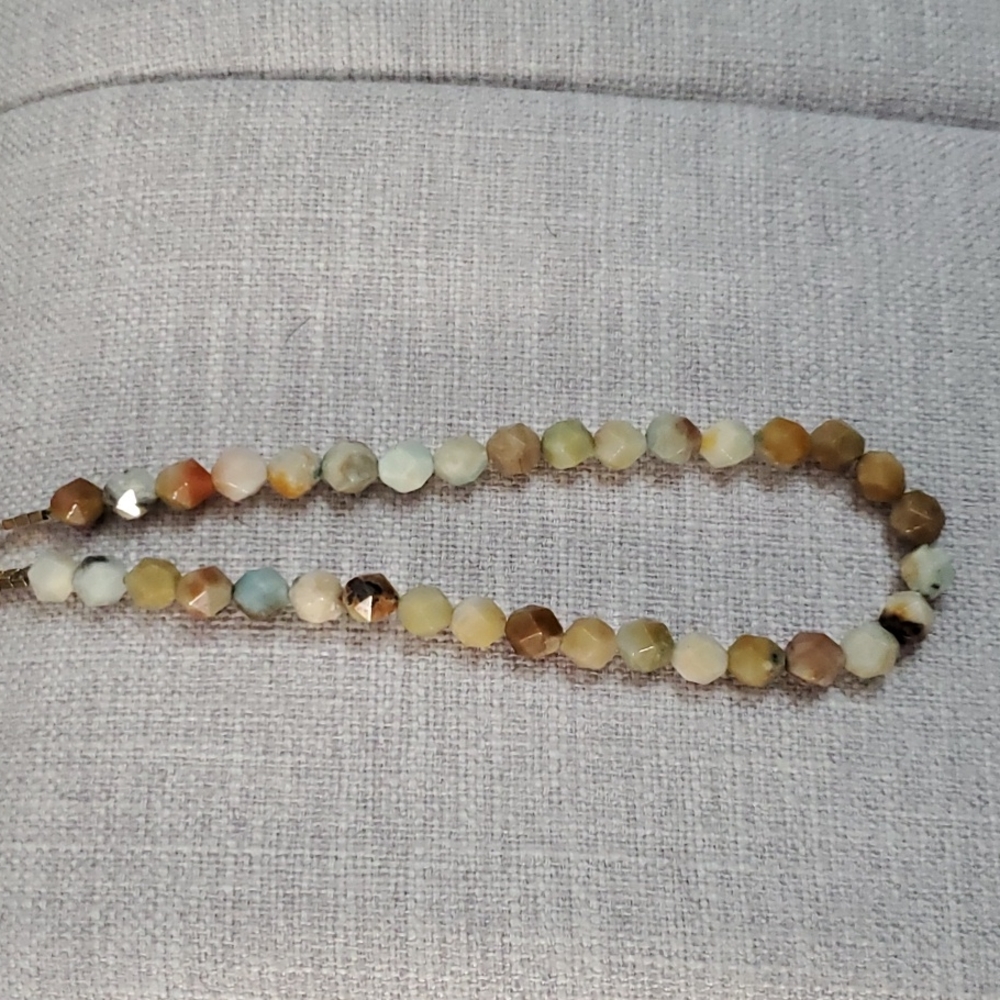 Amazonite crystal bead choker style necklace